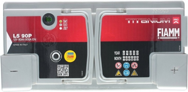 Аккумулятор автомобильный Fiamm 90Ah 800A 12V «+» справа (7905159)