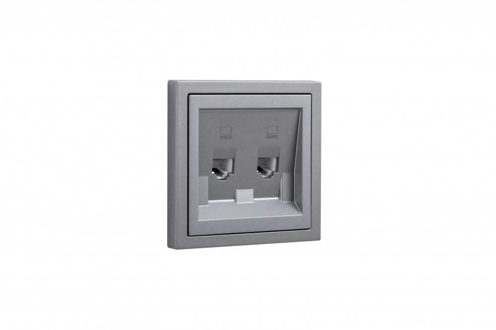 Механизм розетки компьютерная HausMark Juna IP20 серый 7041-3588-141