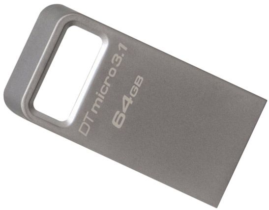Флеш-память USB Kingston DataTraveler Micro 3.1 64 ГБ USB 3.0 (DTMC3/64GB)  