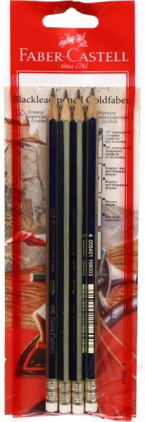 Набор карандашей чернографитных НВ Goldfaber 4 шт. 18519 Faber-Castell