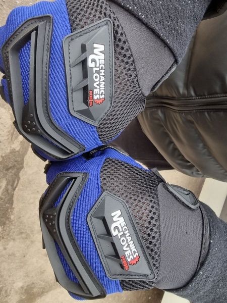 Рукавички Reis Mechanix Blue з покриттям гума M (8) IMPACT BB