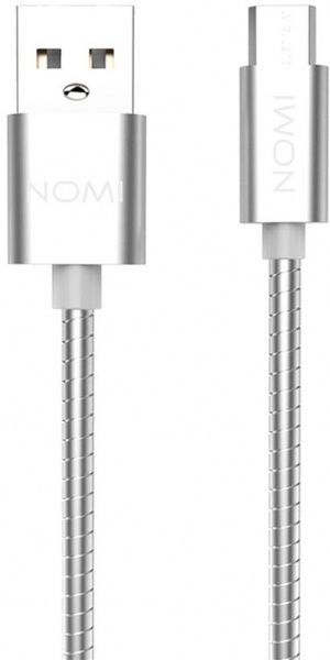 Кабель Nomi microUSB 10 м срібний (344281) DCWQ 