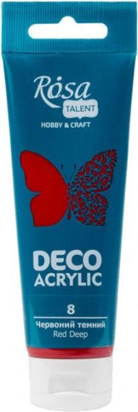 Краска акриловая Красная темная матовая 322208 75 мл Rosa Talent
