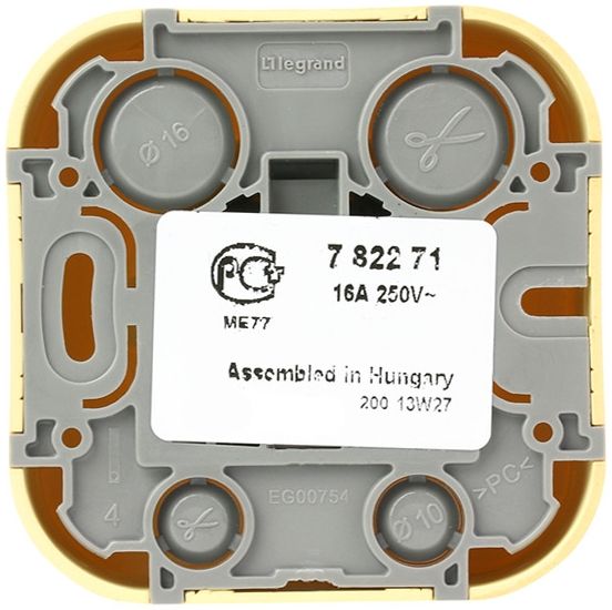 Розетка із заземленням Legrand Quteo 2К+З без шторок дерево світле 782271