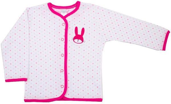 Кофтинка дитяча Baby Veres Hello Bunny р.68 білий із рожевим 