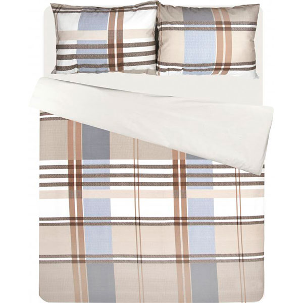 Комплект постільної білизни полуторний Ibodo Клітинка