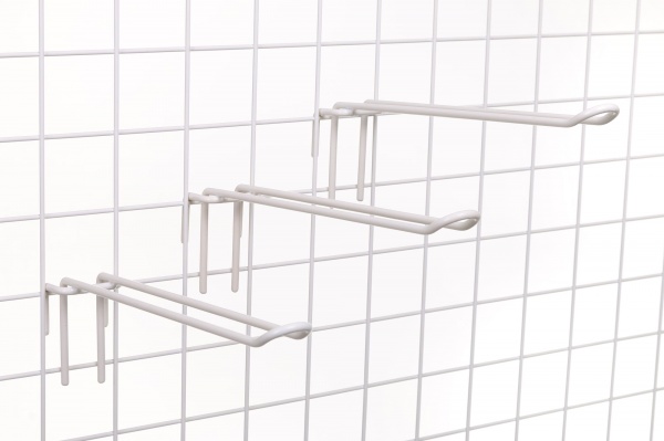 Крючок двойной 200 мм 10шт. белый