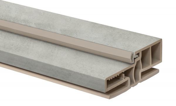 Дверная коробка телескопическая ОМиС пластик (ПВХ) 2037х90 мм цемент