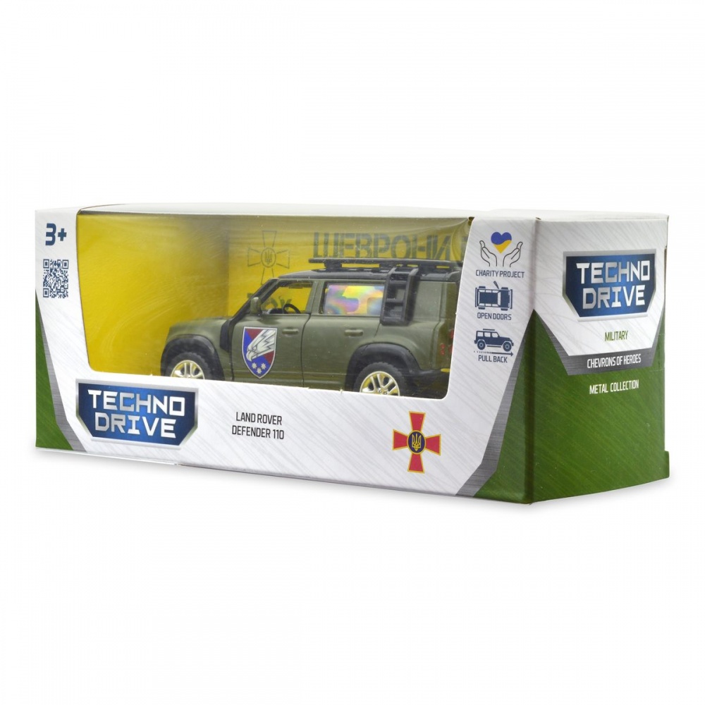 Автомодель TechnoDrive 1:32 серии Шевроны Героев Land Rover Defender 110 25 ОВДБр 250289M