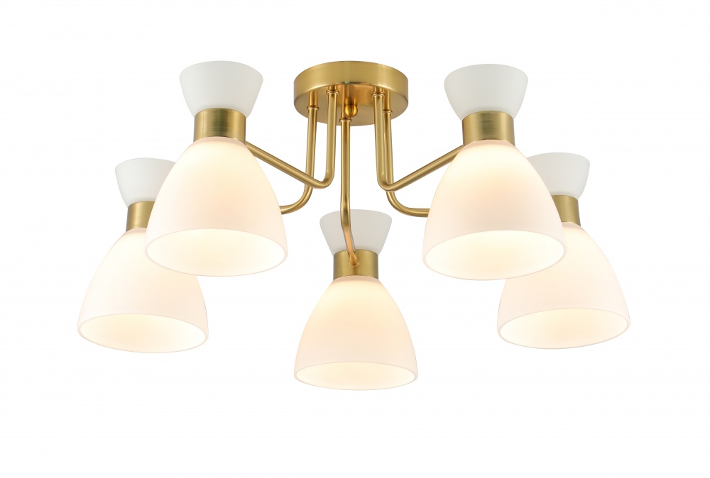 Люстра Sensio Gavr 5x40 Вт E27 бело-золотистый LS-07304/5WG-E2740W