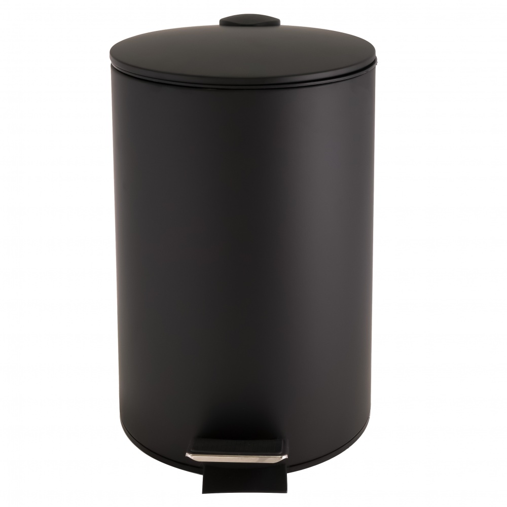 Відро для сміття AlexValex з педаллю 12 л, матовий чорний