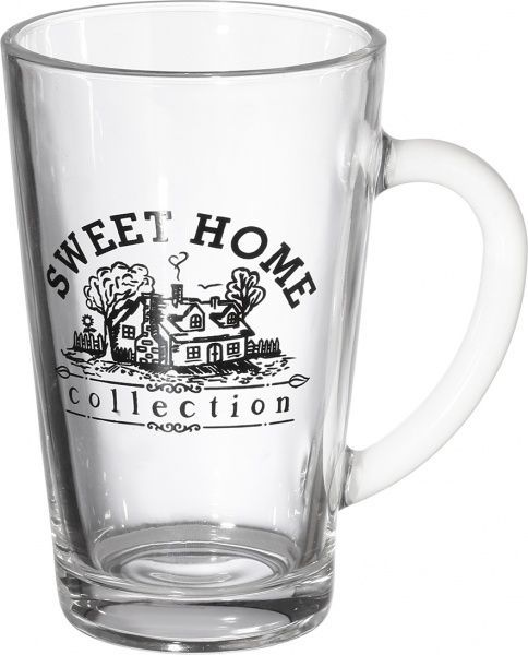 Чашка Sweet Home 300 мл белая ручка Glasmark