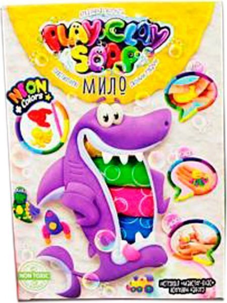 Мило пластилінове Danko Toys play clay soap серед. PCS-03-01U,02U,03U,04U