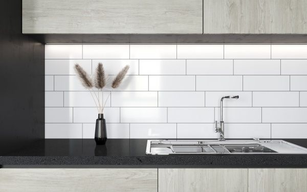 Плитка Golden Tile The Wall білий сатин plane 6L0111 10x30 