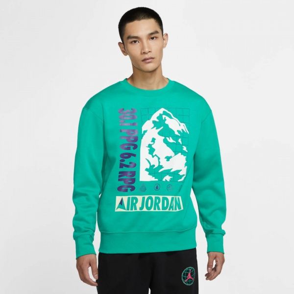 Джемпер Nike M J MOUNTAINSIDE FLC CREW CT3491-370 р. S зелений