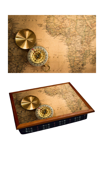 Таця на подушці Мапа 44,5x36,5x9 см