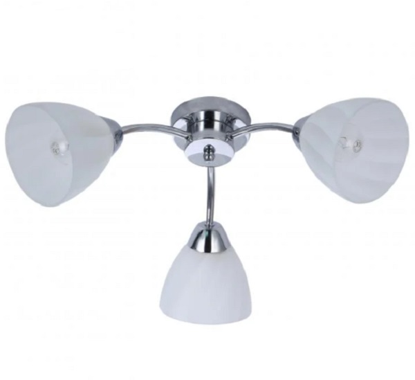 Люстра Miorro Lemure метал/скло 3x40 Вт E27 хром 51-311-008