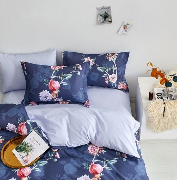 Комплект постельного белья семейный 16HB411 синий Word of Dream 