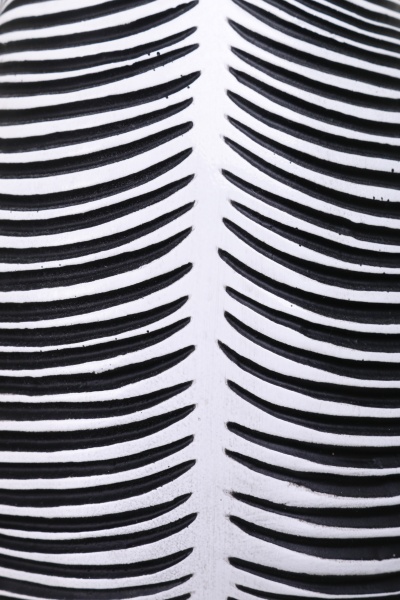 Ваза полігумова сіра із чорним Leaf Grey 17,5х17,5х20,5 см