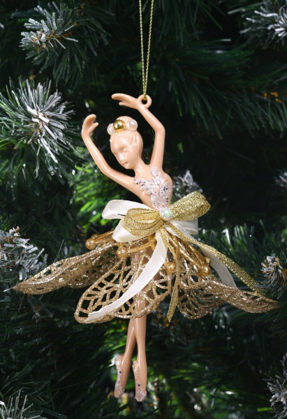 Підвіска Балерина декор Еліт 9х12х3 см золото