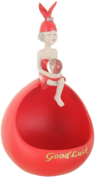 Статуетка Чаклунка 17х17,5х30 см червона