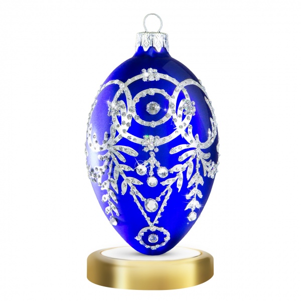 Елочная игрушка Маркиза де Севинье 11 см синий MDS001