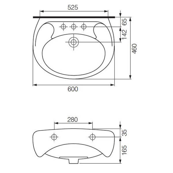 Умывальник  CERSANIT Eko 60