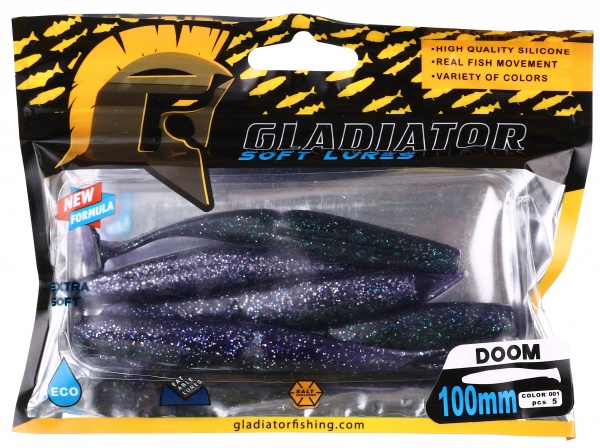 Силикон Gladiator 1097 100 мм 5 шт. DOOM - 4 #1