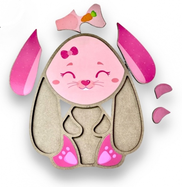 Пазл-мозаїка Apli Krapli Складанка Зайчик СК-14