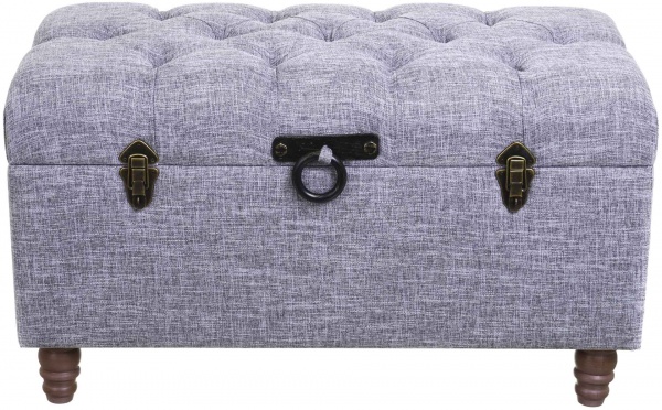 Скриня-пуф Shic B темно-сірий, 82,5х42х47 см тканина 