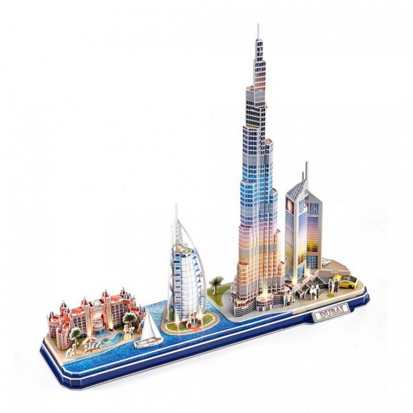 3D-пазл CubicFun City Line с LED-подсветкой Дубай L523h