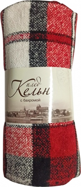 Плед Кельн-4/Crocus 130x180 см біло-червоний Vladi 