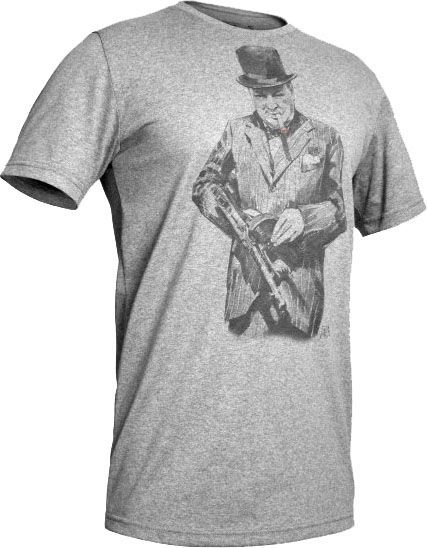 Футболка P1G с рисунком Уинстон Черчилль Iron Grey, 3XL р. XL-3XL [1232] Iron Grey 