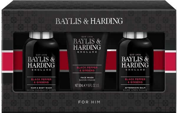 Набор подарочный для мужчин Baylis&Harding Signature Men’s Black Pepper&Ginseng BH20BPSML3PC