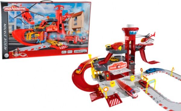 Игровой набор Majorette Спасательная станция с вертолетом и машинкой 2050015