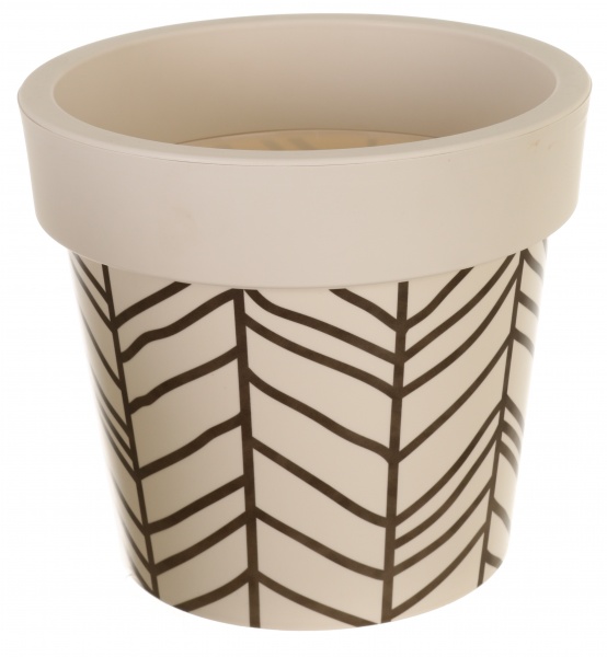 Горщик пластиковий Алеана Гамма 26x22 см 2 шт круглий 7 л біла троянда 