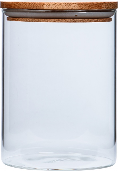 Ємність скляна з дерев'яною кришкою VT-7107 700 мл Vittora