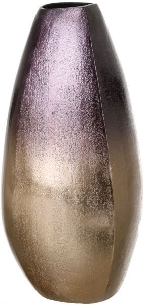 Ваза алюминиевая коричнево-золотая 19х34 см PANACHE