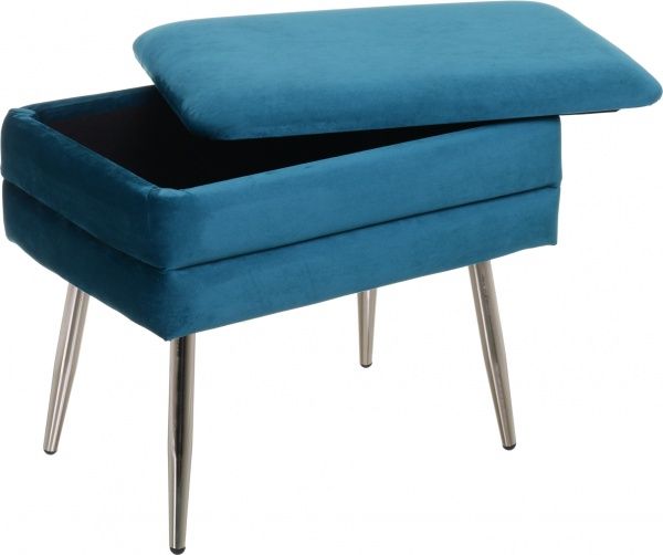 Сундук-пуф Yves 50х34,5х42 см изумрудный 