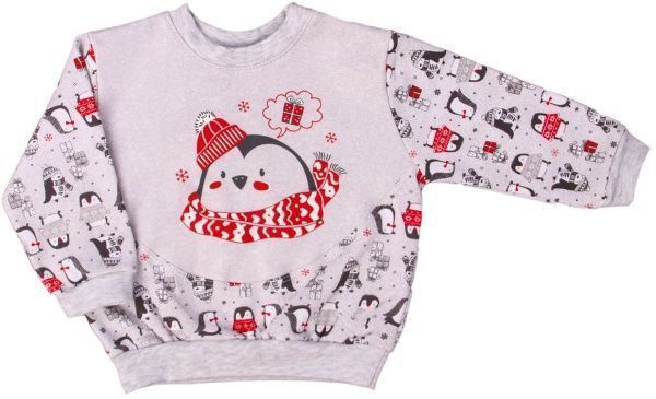 Джемпер Baby Veres Penguins р.74 сірий із червоним 
