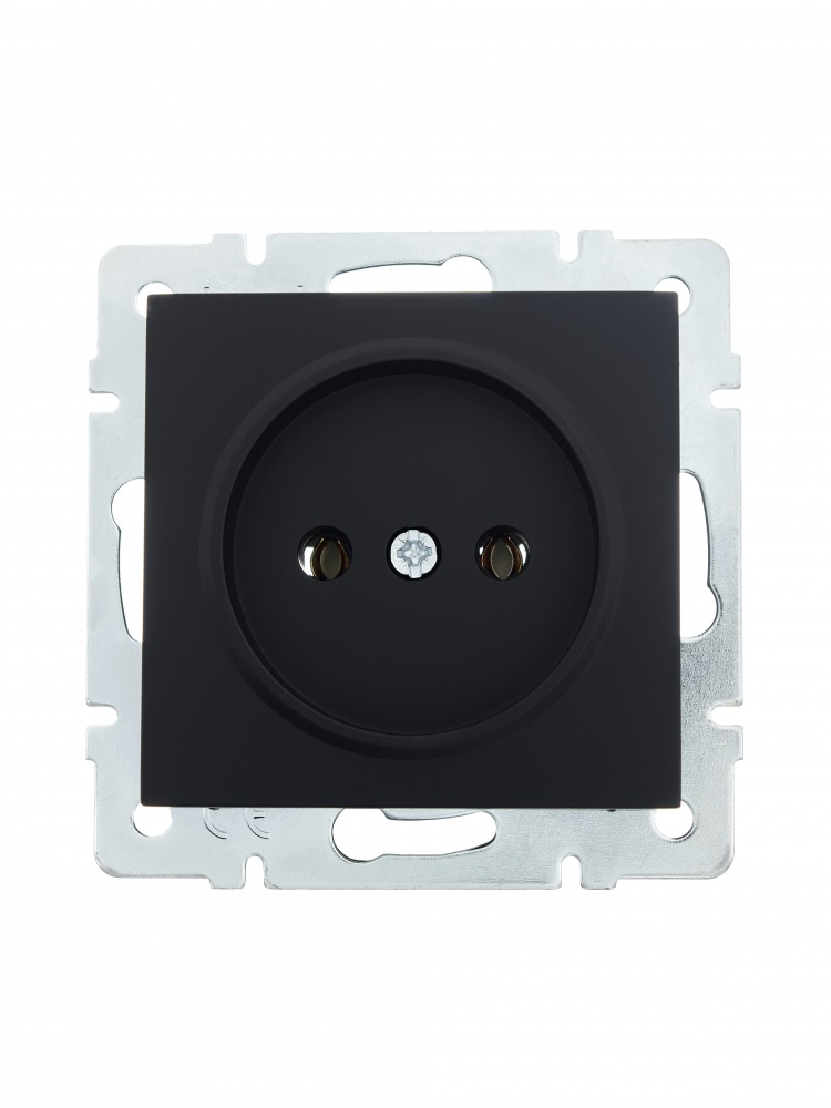 Механизм розетки 1 без заземления Lezard Vesna IP20 антрацит 742-4288-121B