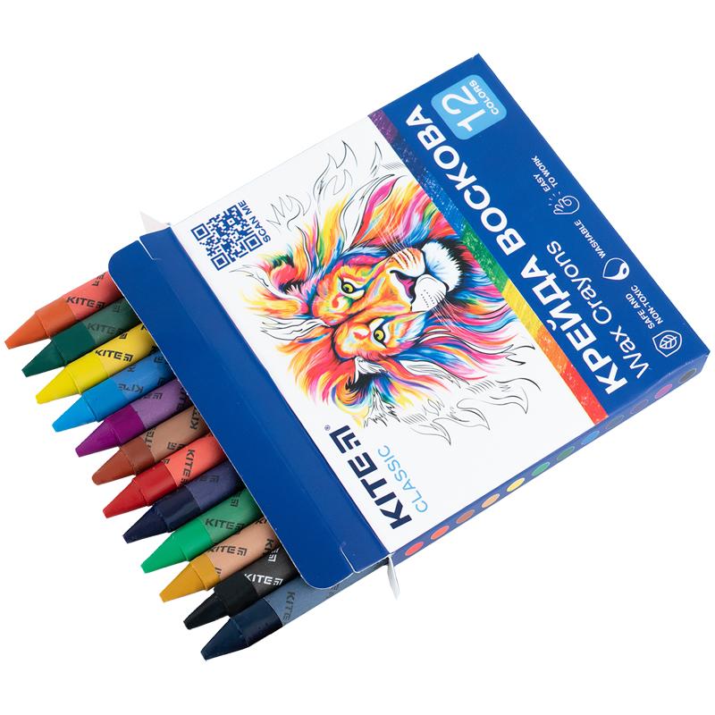 Мел восковый 12 цветов Classic K-070 KITE