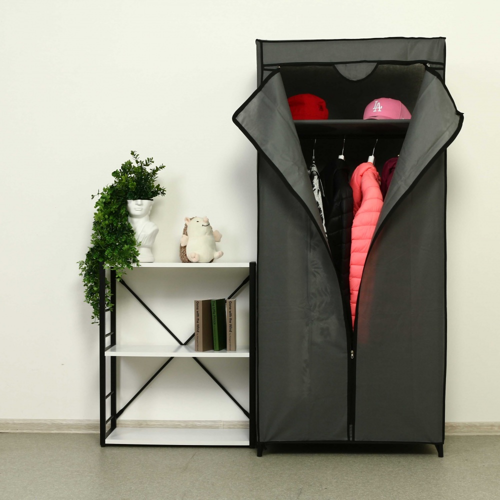 Тканевый шкаф Sensio HOME HANG 1555х695х430 мм серый