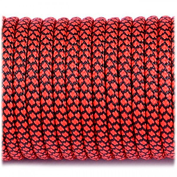 Шнур поліамідний паракорд 4 мм 10 м чорний із червоним 0,2 кг