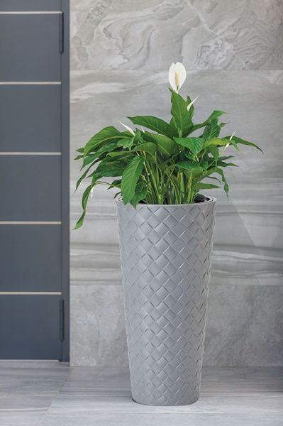 Горшок пластиковый Form Plastic Маката Слим-40 круглый 63л серый (2850-055) 