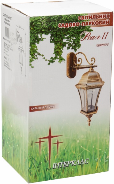 Светильник садовый Интеркласс Реал 8032/1В E27 40 Вт латунь 8024 W 1V 