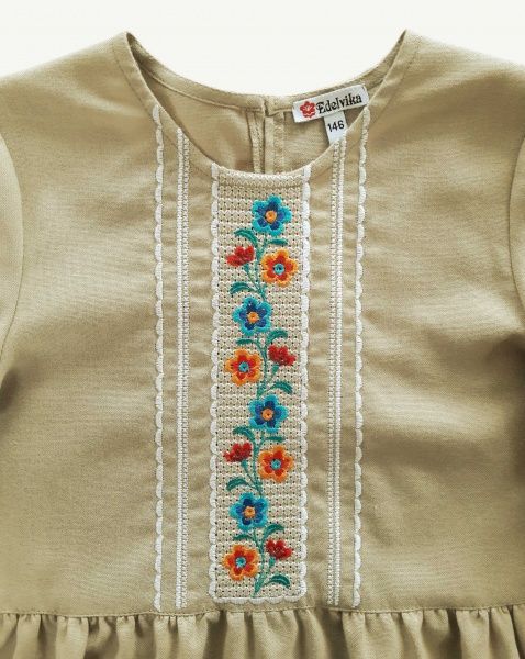 Вышиванка детская Эдельвика 239-20/00 р.140 бежевый 