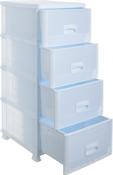 Комод пластиковий RIO 8515WH на 4 шухляди DROP білий 894x368x431 мм