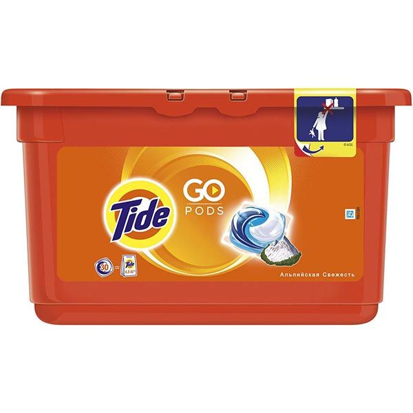 Капсулы для машинной стирки Tide Все-в-1 Альпийская свежесть 30 шт.
