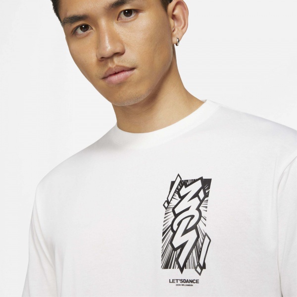 Футболка Jordan M J ZION DF SS TEE DH0592-101 р.2XL белый